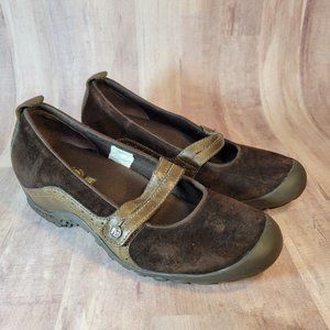 Merrell Womens Size 8 Mary Jane Shoes Plaza Bandeau Chocolate Brown Comfort